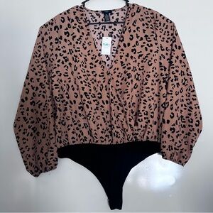 Rue21 Animal Print Long Sleeve Bodysuit